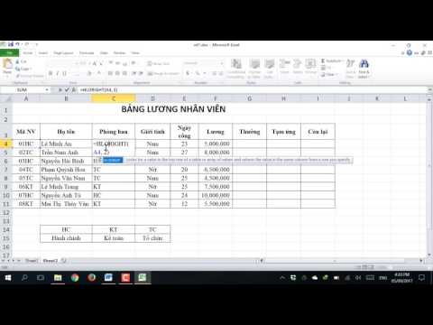 Video [02] - Điền tên cột Phòng ban dựa vào hai ký tự cuối... - youtube
