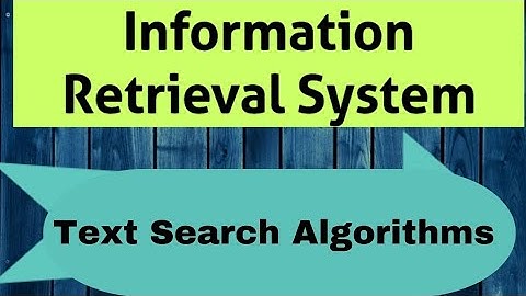 Text Search Algorithms in Information Retrieval System|| #irs #cse #btech #semester