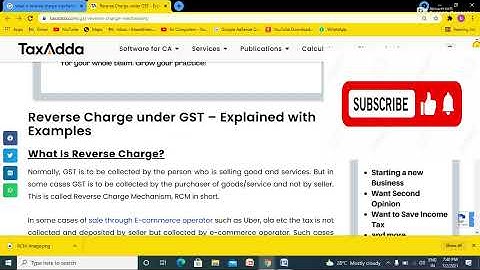 GST - RCM (Reverse Charge Mechanism) Under GST in Telugu || What is RCM Method In GST & Rules
