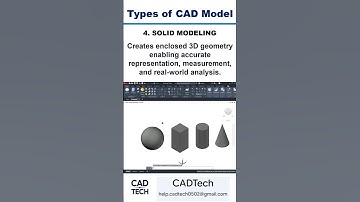 Solid Modelling | Types of CAD Model #cadtech #solidmodeling #3dmodeling
