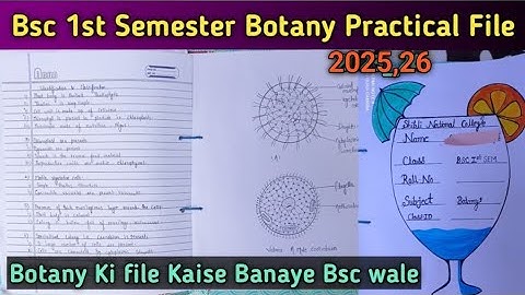 Bsc 1st Semester Botany Practical File 📂 Botany ki file kaise banaye || Bsc 1st Semester Botany