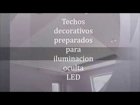 Techos decorativos iluminacion escondida led youtube Falsos techos pladur leds