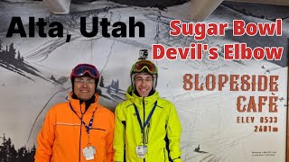 Alta, Skiing Sugar Bowl, Devils Elbow & Rollercoaster. Sugarloaf Chair.