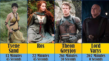 Game of Thrones: Characters Ranked by Screen Time (All Seasons)