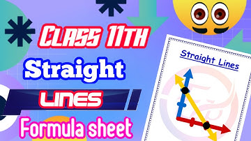 | Formula Sheet| Straight lines | Class 11th| Maths chapter 10| ‎@Edustudy_point