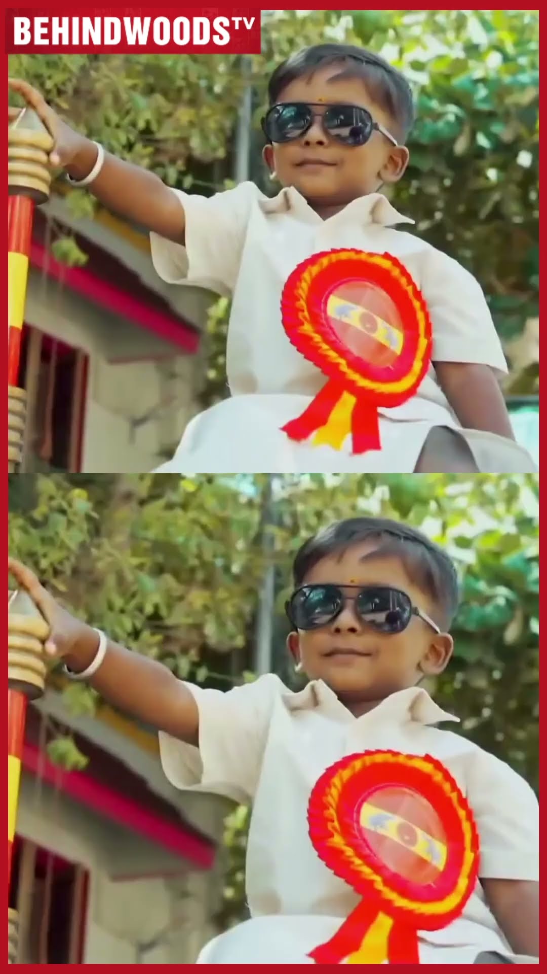 Wow ? 'குட்டி Vijay வந்துட்டாரு..' மகனை TVK தொண்டனாக மாற்றிய ரசிகர்  ?