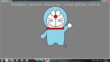 doraemon cartoon make using python turtle.