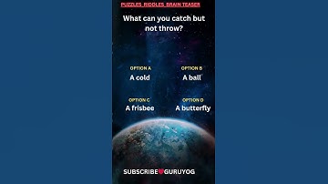 What can you catch but not throw? #puzzles #shorts