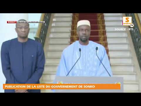 Suivez la publication en direct de la liste du gouvernement d'Ousmane Sonko