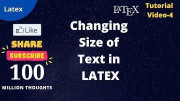 Latex tutorial_video-4 Changing size of text