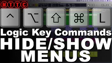 Logic Pro X Key Commands - Show/Hide Library Inspector & Toolbar