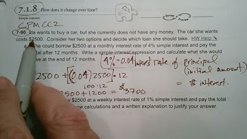 CPM CC2 Section 7.1.8 #7-90 (Simple interest loan)