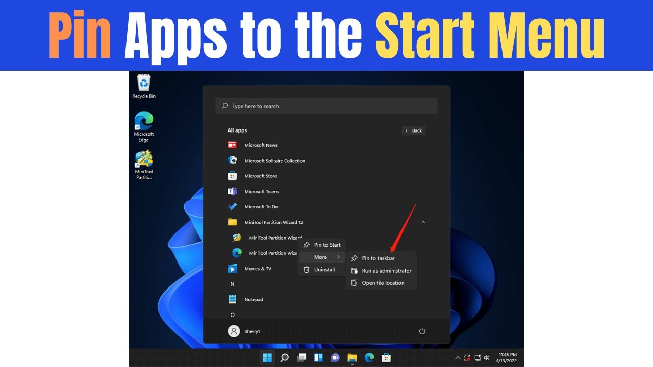 📌 How to Pin Any App or Folder to Start Menu in Windows 10/11 - YouTube