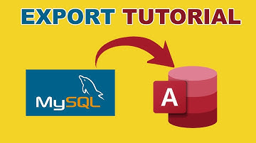HOW TO CONVERT MYSQL DATABASE INTO MICROSOFT ACCESS