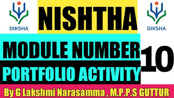 MODULE 10 PORTFOLIO MODEL FOR NISHTHA | CLASS 5 | DIKSHA | SOCIAL SCIENCES | EVS