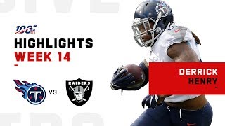 Derrick henry was off to the races, carrying for 103 yards and 2
touchdowns. tennessee titans take on oakland raiders during week 14 of
2019 nfl ...