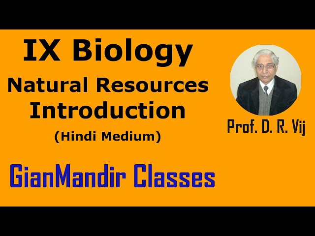 IX Biology | Natural Resources | Introduction (Hindi Medium) by Ruchi Ma'am