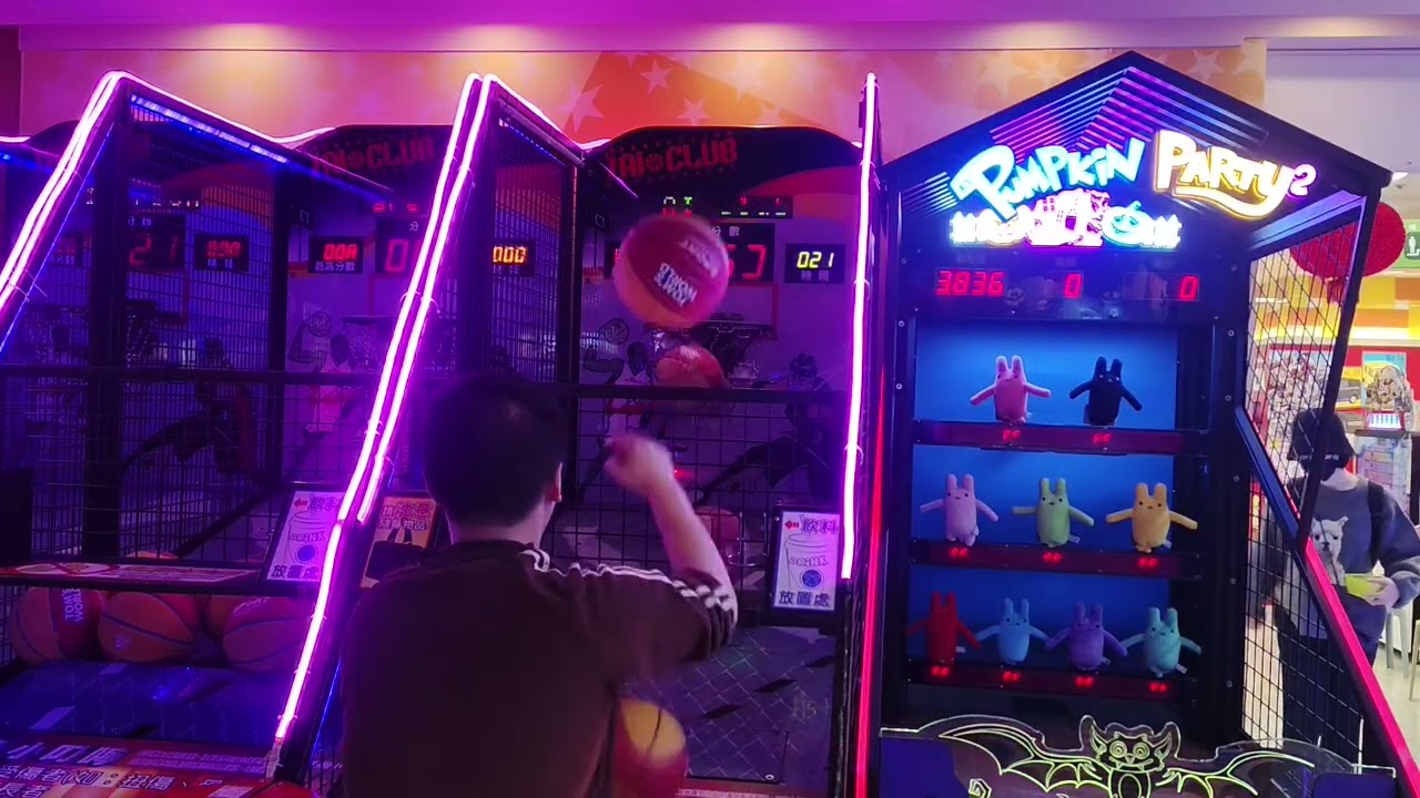 20260218@湯姆熊板橋遠東店AI投籃機5顆新🏀三人接力程度