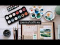 painting a tiny gouache landscape · journal with me