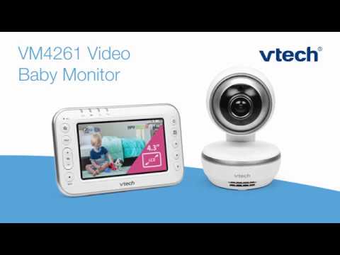 Meet your new parenting sidekick. The VM4261 video baby monitor features a wide-angle lens, remote pan and tilt and a talk-back intercom to help you keep up with your little explorer.