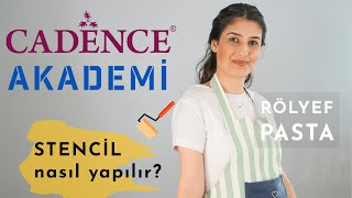 Dokulu Stencil Uygulaması Nasıl Yapılır? Rölyef Pasta Kullanımı