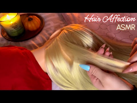 ASMR Hair Affection | Light & Gentle Finger Combing, Scalp Scratching, Hair Pulling & Ear Touching
