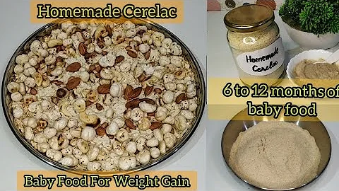 Homemade Cerelac Recipe for 6 to 12 months babies | Baby Food For Weight Gain    | Healthy Baby Food thumbnail