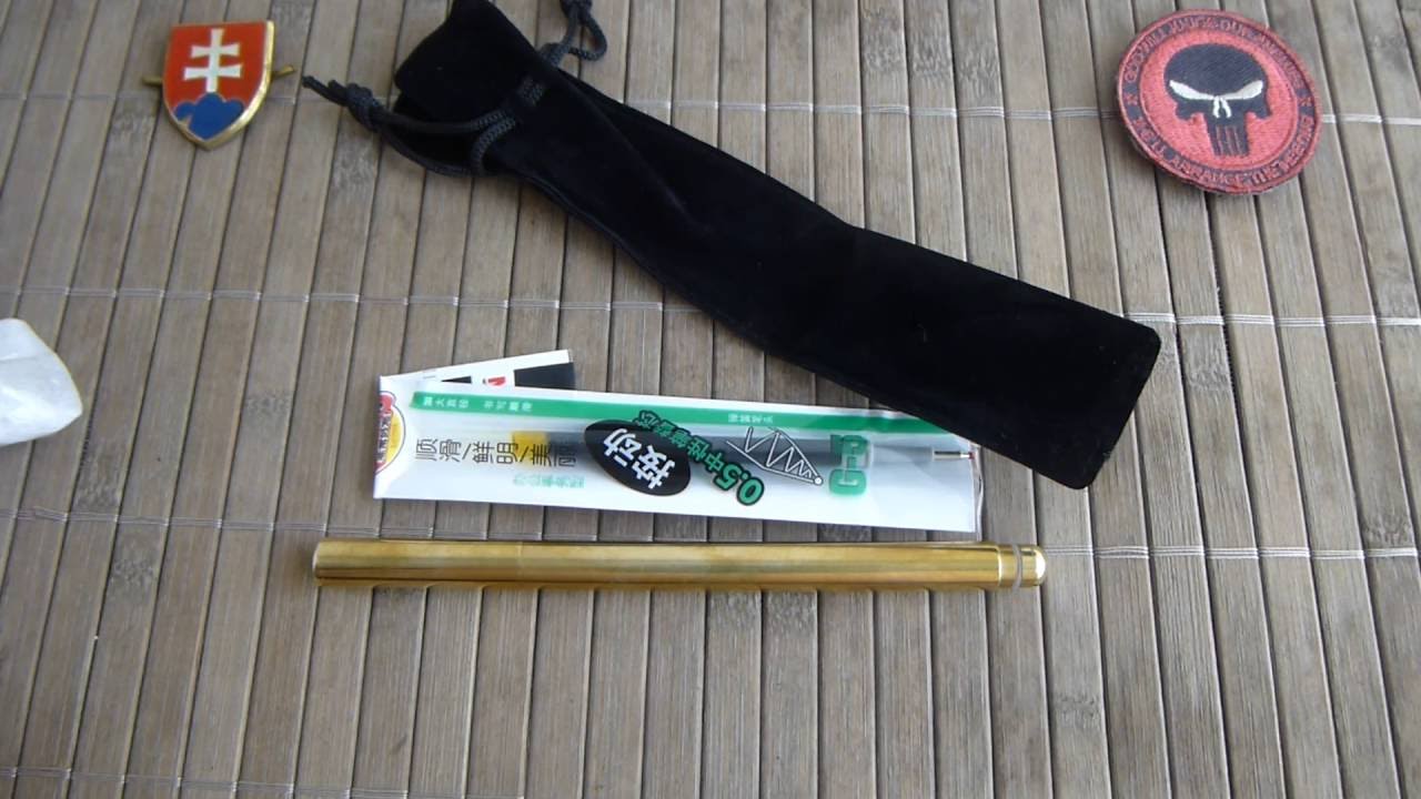 FURA Brass Tactical Gel Pen  -  GOLDEN