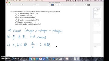 IB Further 4.4 Ex 1 Binary Operations