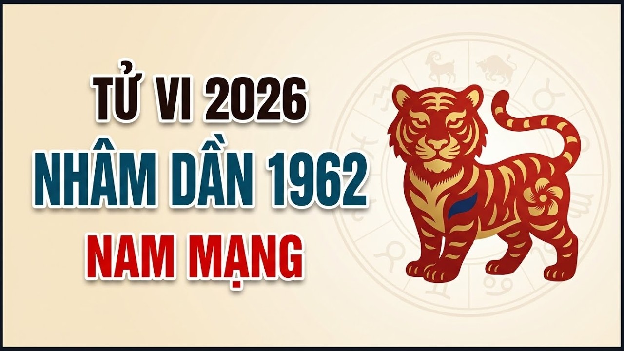 Tử Vi 2026 Tuổi NHÂM DẦN 1962 Nam Mạng - Tam Hợp Thái Tuế Đại Cát