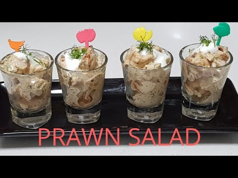 Chilled Prawn Salad// Prawn in Toum Salad