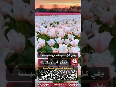 امتثل أمر ربك عز وجل لفضيلة الشيخ أحمد النجمي رحمه الله