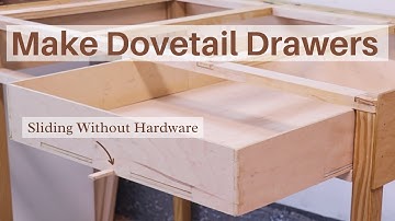 Make A Dovetail Drawer // Hand Tools Woodworking // Sliding Without Hardware