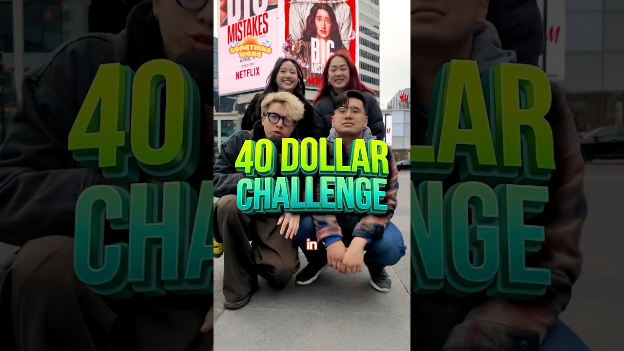 TORONTO $40 DOLLARS SURVIVAL CHALLENGE #somethingwongshow #fyp #toronto #funny #Canada