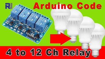 How to use 4 channel Relay to control AC load with Arduino code RJT71