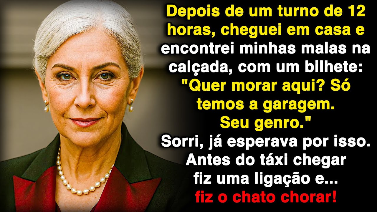Voltei de um turno de doze horas e encontrei minhas malas na calçada com um bilhete.