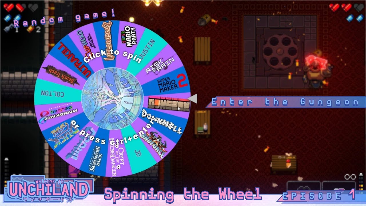 Enter The Gungeon - Unchiland's Wheel Of Games - #1 - YouTube