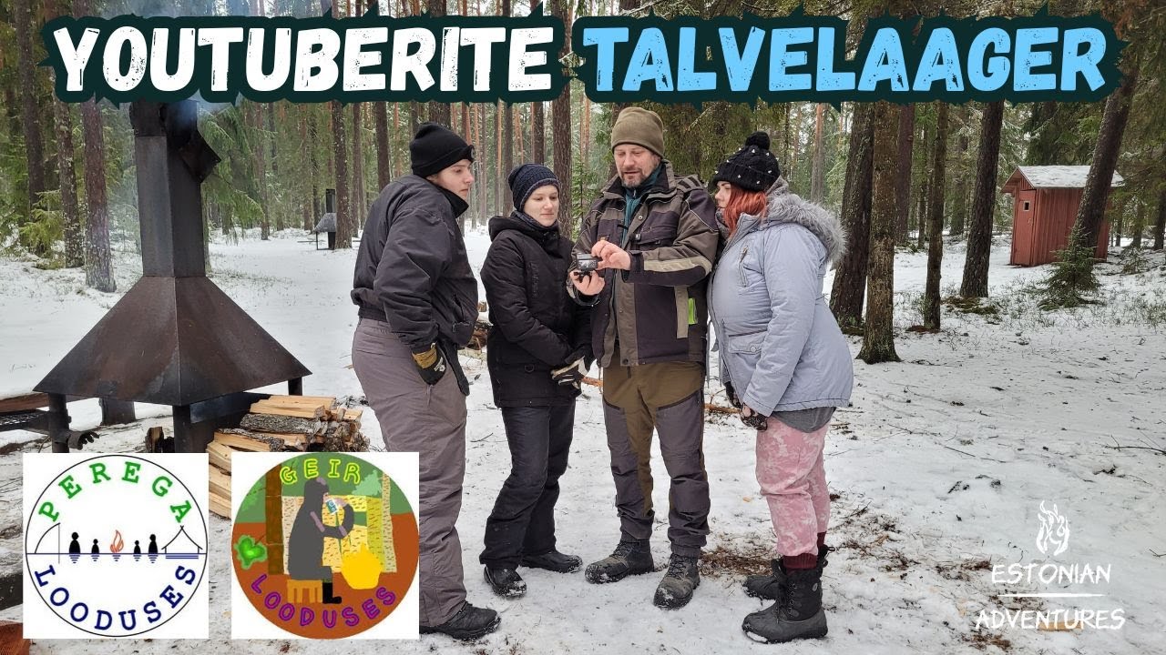 ❄️🔥 Youtuberite talvelaager Palojärvel | Kalapüük, lumesadu & laagrielu ⛺🎣