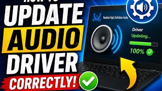 How to update the audio driver correctly for your PC or laptop.