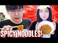 KYEDAE & TENZ TRY THE SPICY NOODLES CHALLENGE 🔥