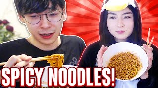 KYEDAE & TENZ TRY THE SPICY NOODLES CHALLENGE 🔥