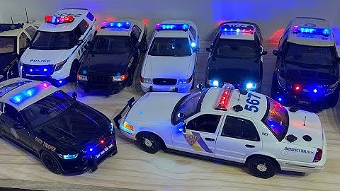 1/18 Scale Police Car Collection With Custom Working LED Lights!! 