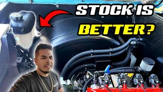 LATE MODEL CHEVY TRUCK COOLANT TANK INSTALL IN TO C10 SQUARE BODY TRUCK.