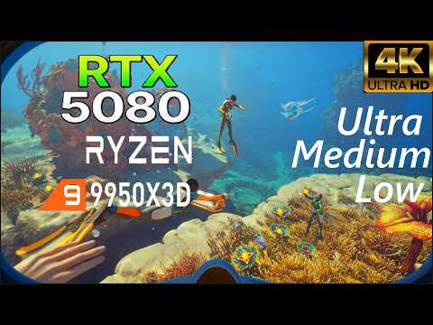 Subnautica 2 4K Ultra, High, Medium, Low , RTX 5080 ,  R9 9950X3D