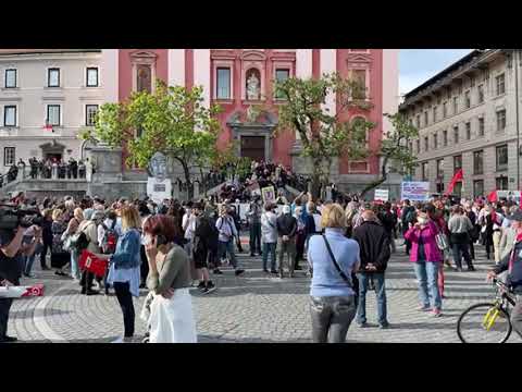 Protests in Ljubljana, Slovenia 28.5.2021