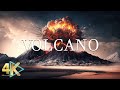 FLYING OVER VOLCANO (4K UHD) - Relaxing Music Along With Beautiful Nature Videos - 4K Video HD