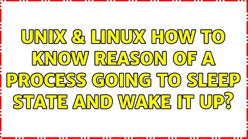 Unix & Linux: How to know reason of a process going to sleep state and wake it up? (2 Solutions!!)