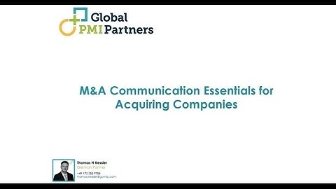 M&A Communication Essentials for Acquiring Companies - Webinar