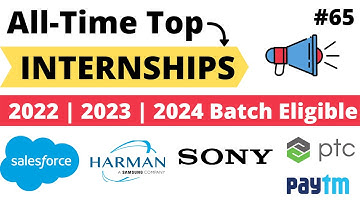 All-Time TOP INTERNSHIPS | 2022 | 2023 | 2024 Batch Eligible Apply Now | Stipend | Work From Home