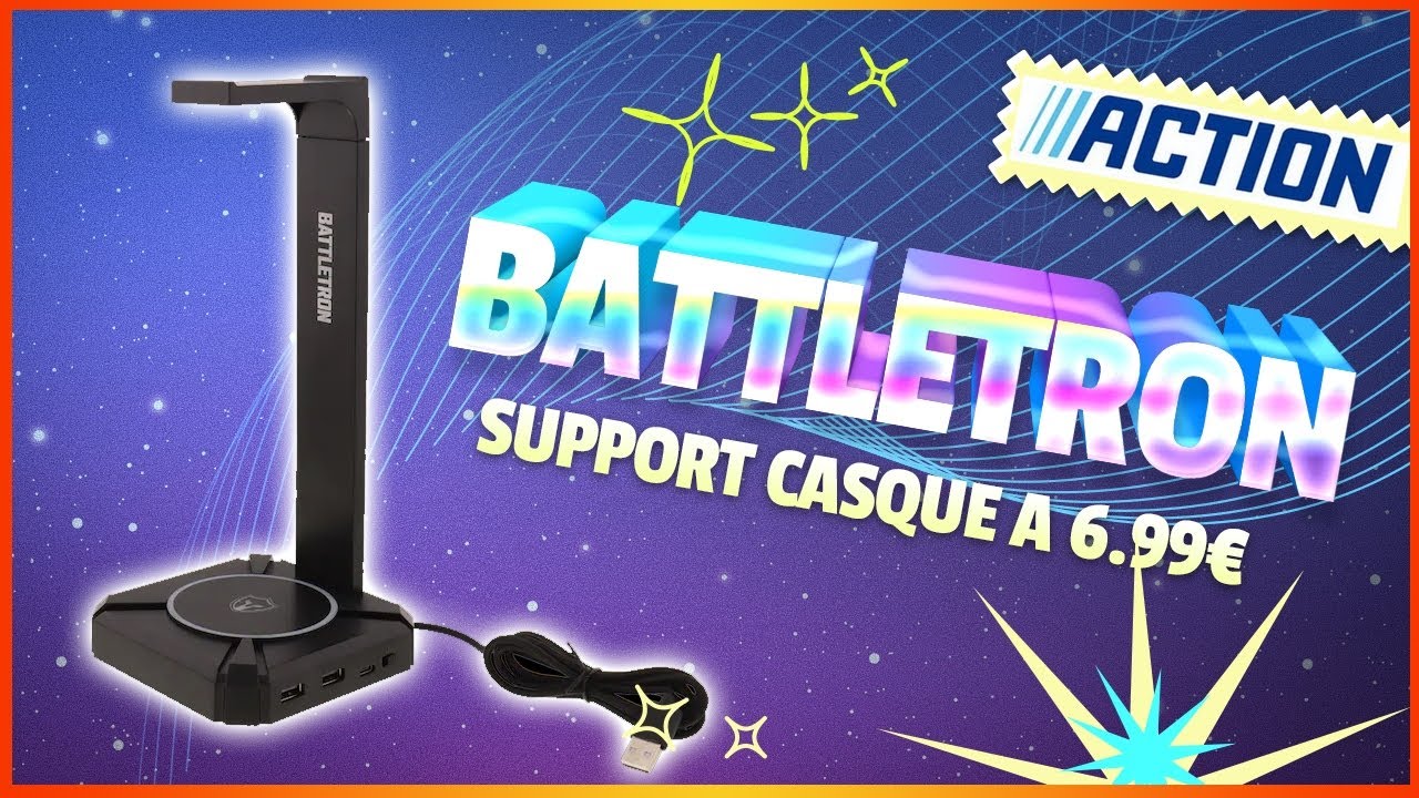 Le support casque RGB éco + d'Action Battletron a 6,99 € 